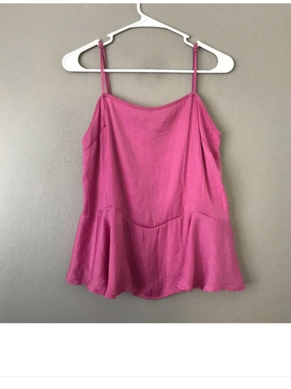 Free People Intimately Pink Ruffle Cami Tank Top